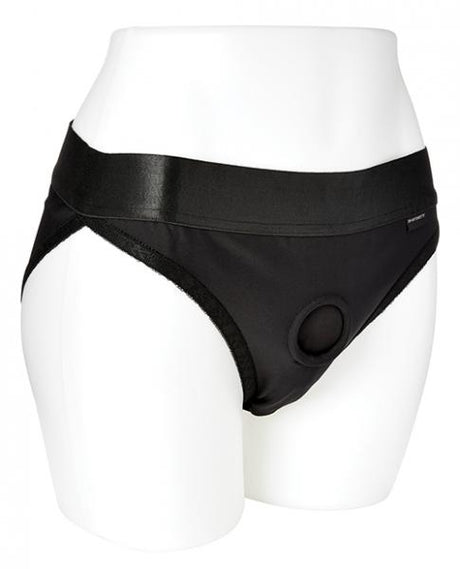 Em Ex Active Harness Wear Silhouette Crotchless Xs Black