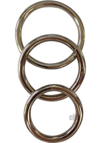 Sportsheets Metal O Ring 3 Pack Nickel Free Rings