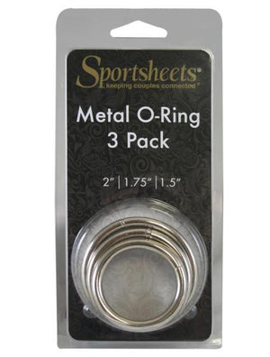 Sportsheets Metal O Ring 3 Pack Nickel Free Rings