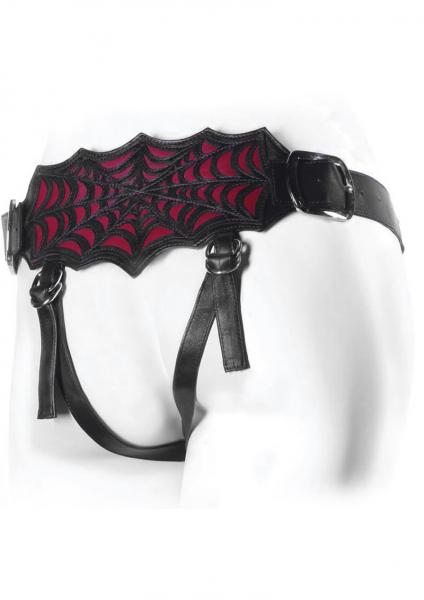 Connoisseur Black Widow Double Strap Harness Black