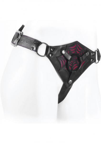 Connoisseur Black Widow Double Strap Harness Black