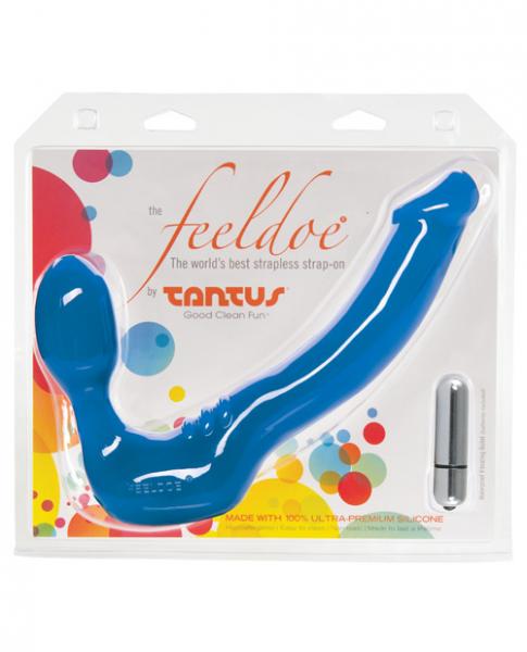 Tantus Feeldoe Slim Dildo Silicone Blue