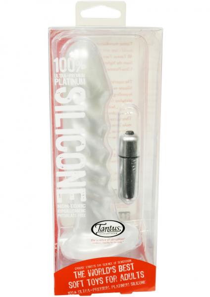 Echo Silicone Vibrating Dildo 6.5 Inch Pearl White