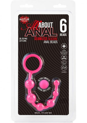 Hustler Anal Beads 6 Balls Pink Silicone