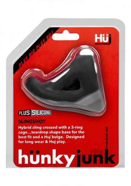 Hunkyjunk Slingshot 3 Ring Teardrop Tar Black