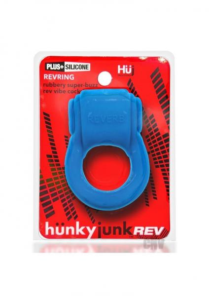 Hunkyjunk Revring Cockring With Bullet Vibrator Teal Ice