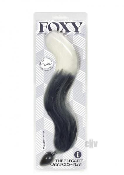 Foxy Fox Tail Silicone Butt Plug Silver