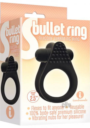 The S Bullet Silicone Ring Black