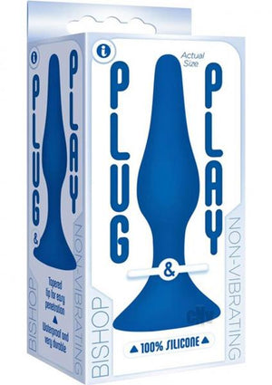 Plug And Play Silicone Bishop Blue Butt Plug