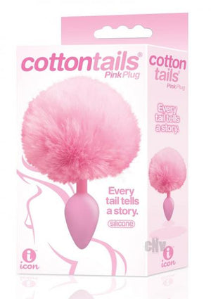 Cottontails Bunny Tail Silicone Butt Plug Pink