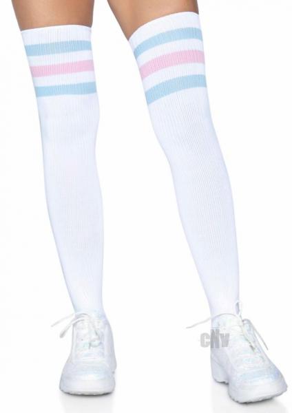 Athlete Thigh Hi 3 Stripe Top Os Pnk/Blu