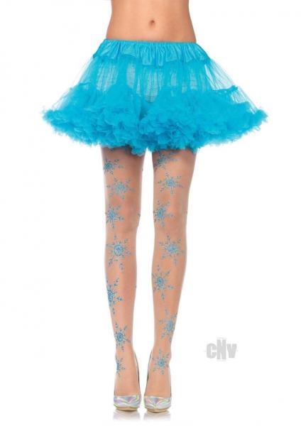 Let It Snow Glitter Hose Os Nud/Blu