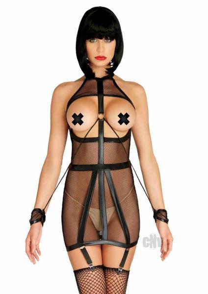 Wet Look Fishnet Kit S/M Black