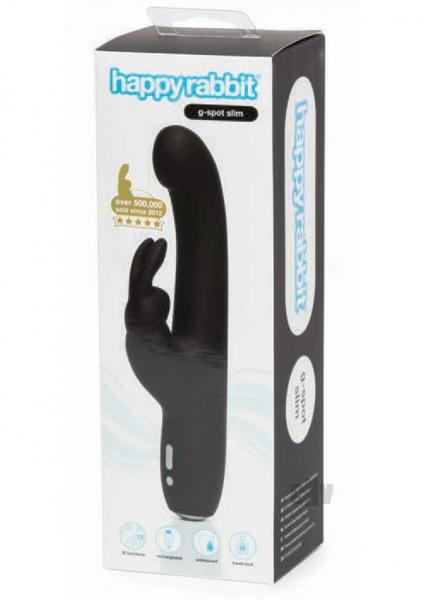 Happy Rabbit Slimline G Spot Rechargeable Vibrator Black