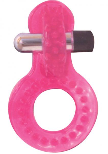 Circle Of Love Vibrating Silicone Cock Ring Pink