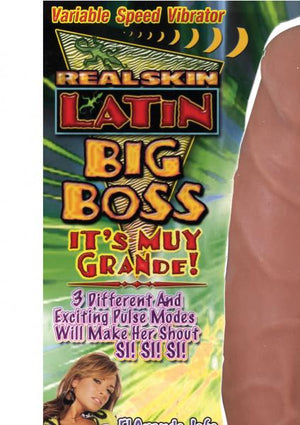 Real Skin Latin Big Boss Vibrator Beige