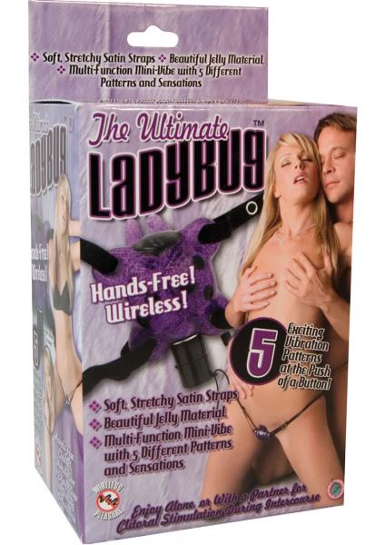 The Ultimate Lady Bug Vibrating Strap On Purple
