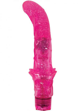 Glitter Gelle G Spot Jelly Vibe 9 Inch Waterproof Pink