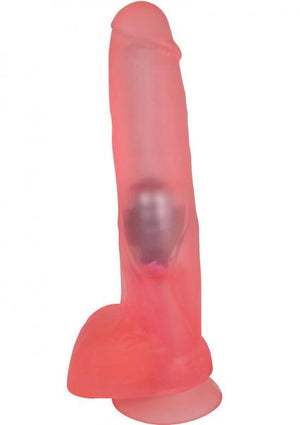 Sinful Pleasures Cock And Balls Vibrating 8 Inch Pink