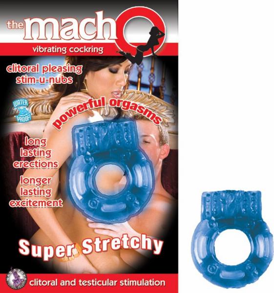 Macho Vibrating C Ring Blue