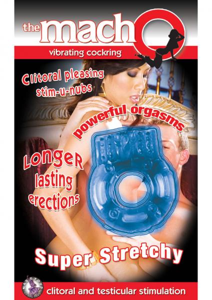 Macho Vibrating C Ring Blue