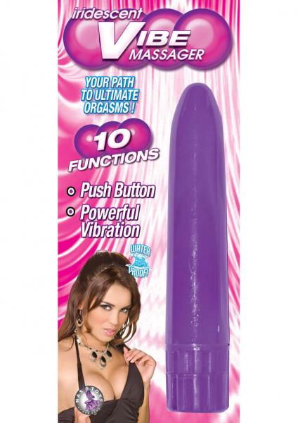 Iridescent Vibe Massager 10 Functions Waterproof Purple