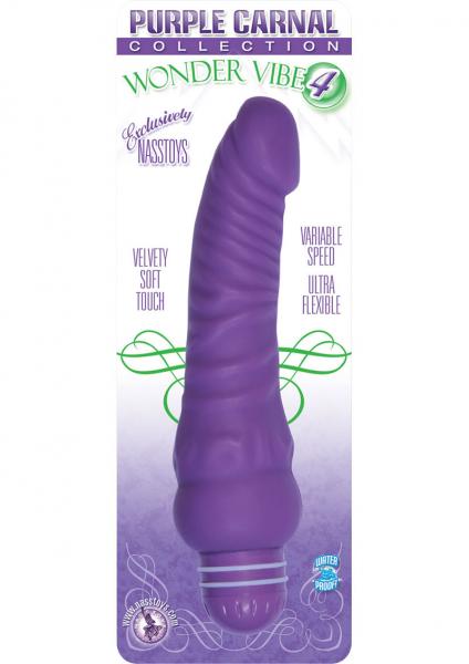 Purple Carnal Collection Wonder Vibe 4 Multispeed Waterproof Purple