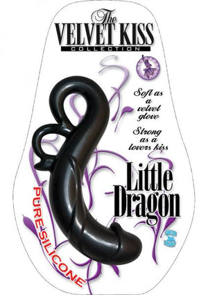 The Velvet Kiss Collection Little Dragon Silicone Dong Black