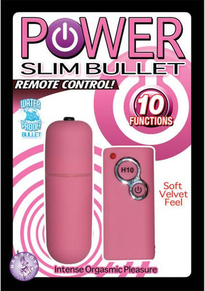 Power Slim Bullet Remote Control Waterproof 2.5 Inch Pink