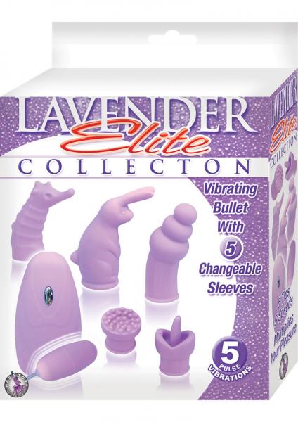 Elite Collection Vibrating Bullet 5 Changeable Sleeves Purple