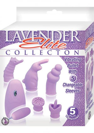 Elite Collection Vibrating Bullet 5 Changeable Sleeves Purple