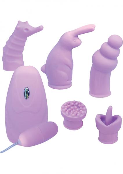Elite Collection Vibrating Bullet 5 Changeable Sleeves Purple