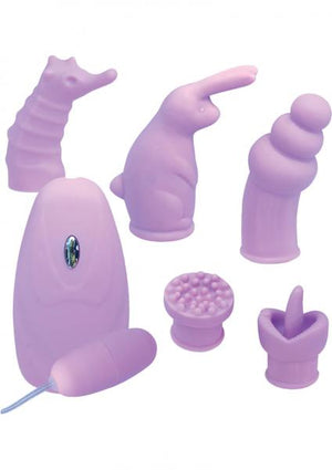 Elite Collection Vibrating Bullet 5 Changeable Sleeves Purple