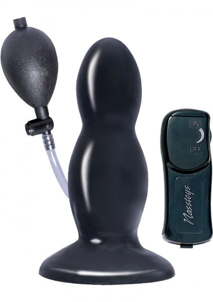 Ram Inflatable Vibrating Butt Plug Black