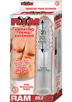 Vibrating Penis Extender Clear 7.5 Inch