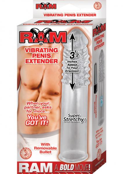 Vibrating Penis Extender Clear 7.5 Inch