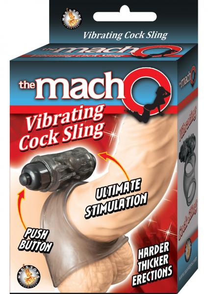 Macho Vibrating Cock Sling Black