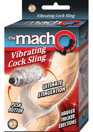 Macho Vibrating Cock Sling Clear