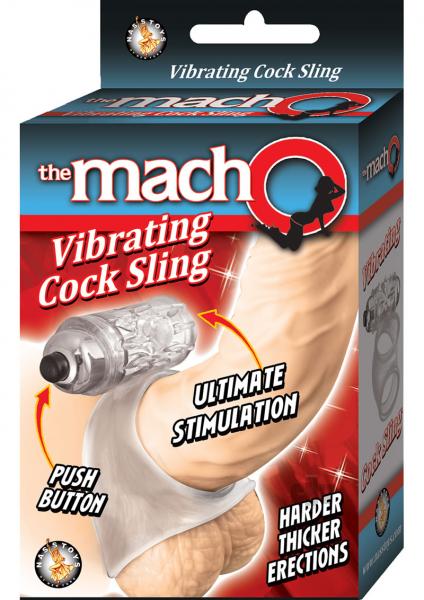 Macho Vibrating Cock Sling Clear