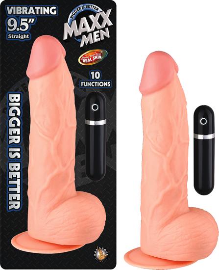 Maxx Men Vibe Straight Dong 9.5 Inches Flesh