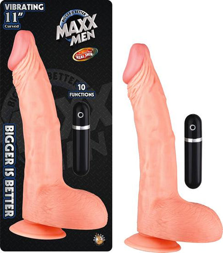 Maxx Men Vibe Curved Dong 11 Inches Flesh