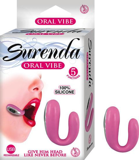 Surenda Silicone Oral Vibe 5 Function Usb Rechargeable Waterproof Pink