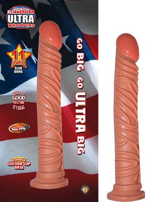 Ultra Whopper 11 Inches Slim Dildo Beige