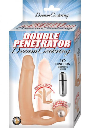 Double Penetrator Dream Cockring Beige