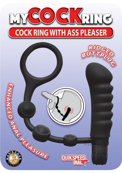 My Cockring With Ass Pleaser Black