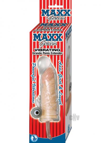 Maxx Gear Vibrating Grande Penis Extension Clear