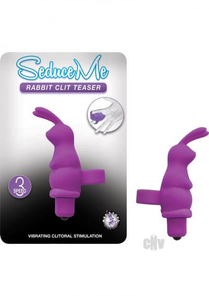 Seduce Me Rabbit Clitoral Teaser Purple Finger Vibrator