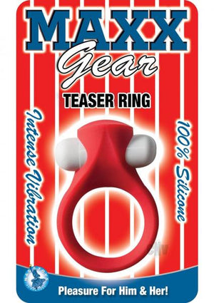 Maxx Gear Teaser Vibrating Ring Red