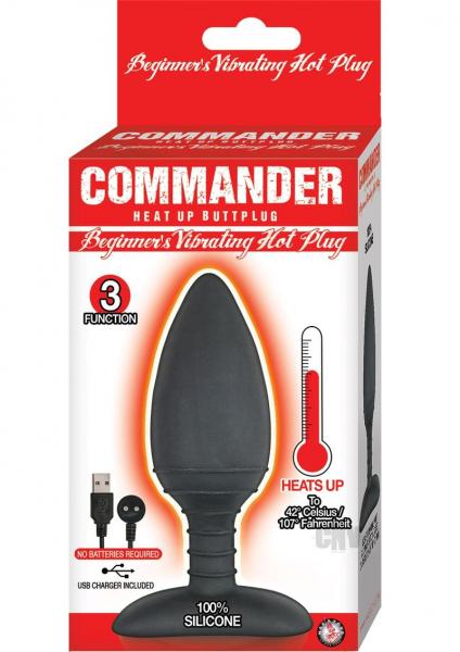 Commander Beginner Vibe Hot Butt Plug Black