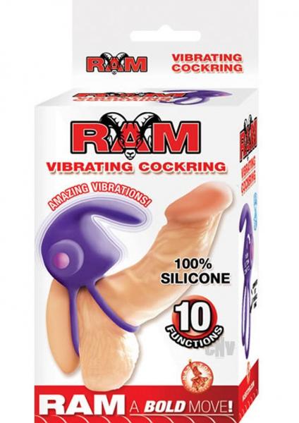 Ram Vibrating Cock Ring Purple